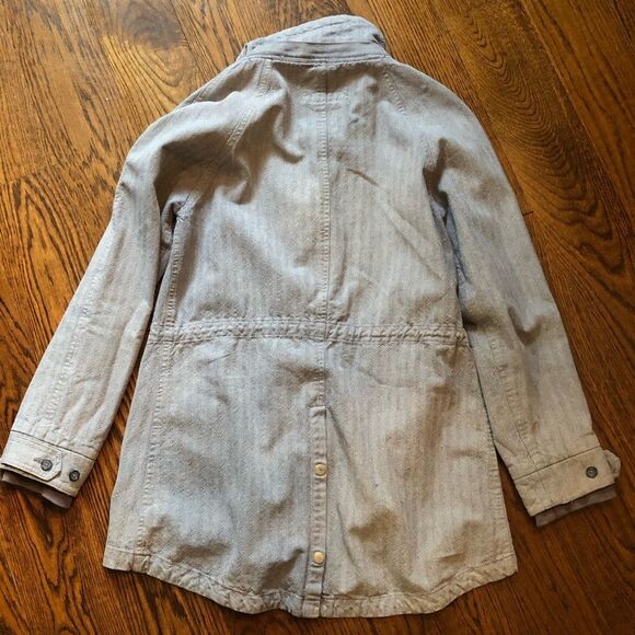 FREE PEOPLE Women’s Denim Full Zip Button Down Large Pocket Jacket Size 12 - Picture 8 of 12